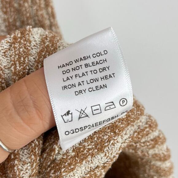 One Grey Day | NWT Dani Tank Dress in Falafel Tan Ribbed Knit Midi XS - Picture 11 of 11